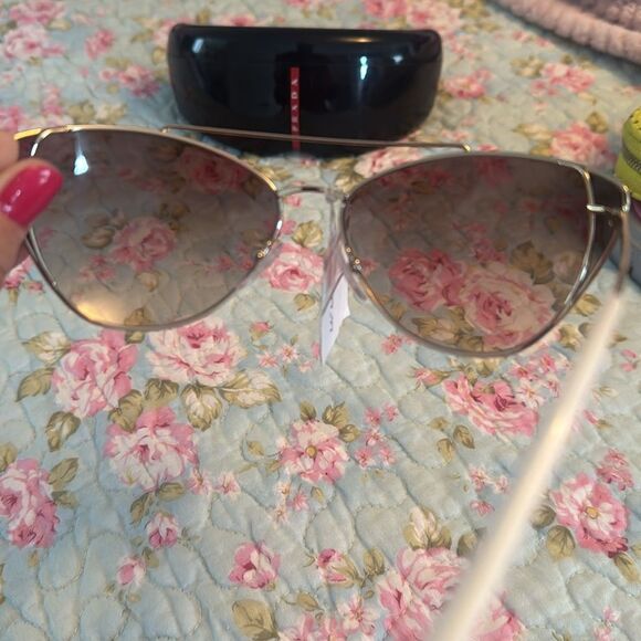 NWT Prada Sunglasses - Pale Gold - Picture 5 of 7